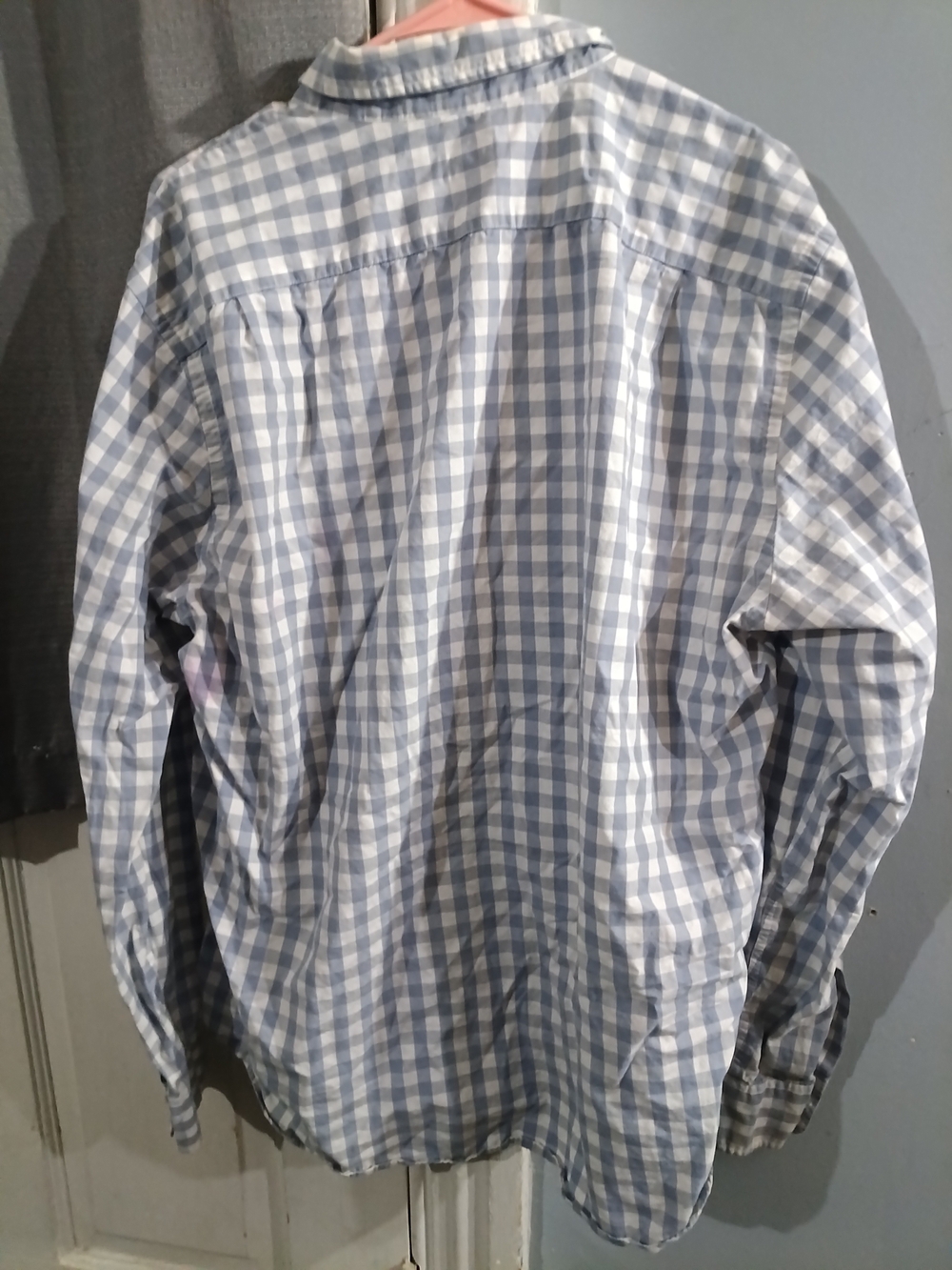 J. Crew Blue and White Gingham Button-Down Shirt - Picture 3 of 4